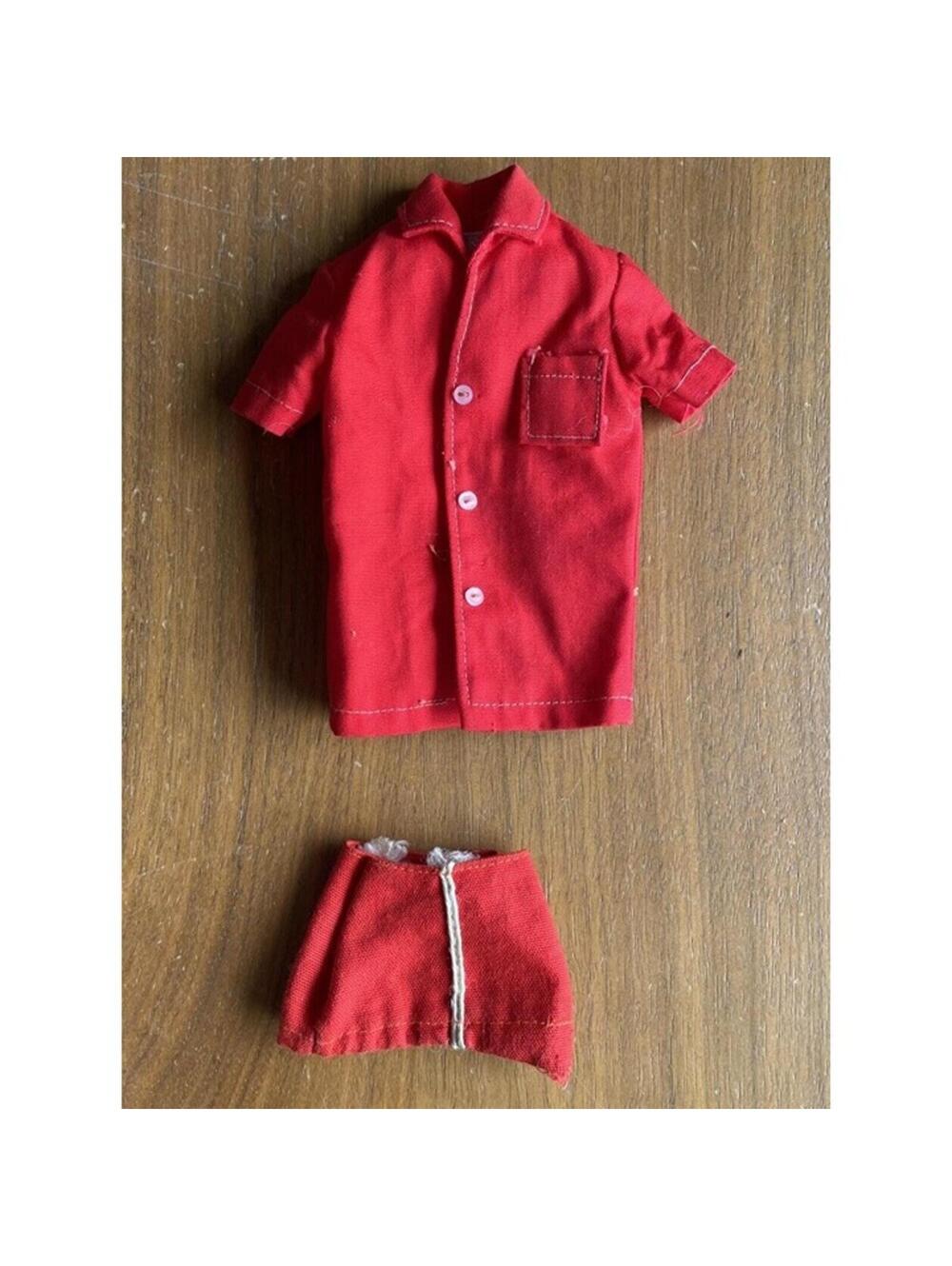 Ken Doll Barbie Doll Red Shirt Going Bowling Vintage & Red Shorts